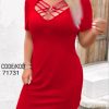لباسخواب یقه باز یقه ضربدری قرمزبیگ سایز-71735- sexy lingerie- sexy nightgown- لباس خواب قرمزگره ای سایز بزرگ