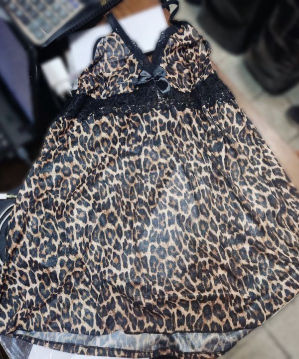 لباسخواب پلنگی زنانه بیگ سایز-R1098- sexy leopard lingerie- لباس زنانه پارچه پلنگی سایز بزرگ