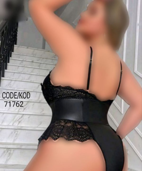 بادی چرم مشکی- بادی تور مشکی بیگ سایز- بادی چرم و تور مشکی بیگ سایز-لباسخواب سایز بزرگ دنیرا-71762- sexy body lingerie lace leather plus size- night gown big size