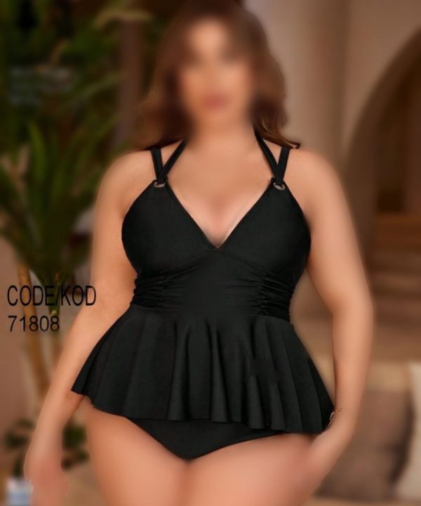 بادی دامن کوتاه مشکی بیگ سایز-بادی زنانه-دنیرا سایز بزرگ-71780
