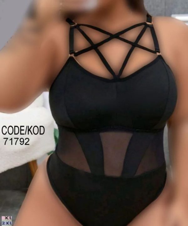 بادی سایز بزرگ- بادی کمر کش بیگ سایز- بادی توری زنانه بزرگ سایز-71792- body lingerie- nightgown-بادی زنانه دنیرا