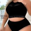 ست دو تکه زنبوری فیشنت بیگ سایز- لباس دنیرا-71841-لباسخواب تور مشکی- lace lingerie