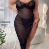 لباسخواب تور و گیپور بیگ سایز-لباس خواب توری بلند سایز بزرگ-لباس دنیرا-71857-lace long lingerie