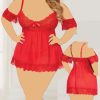 لباس خواب تور قرمز سایز بزرگ- لباس خواب سکسی توری- لباس خواب فانتزی سایز بزرگ-2013-sexy red lace lingerie