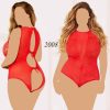 لباس خواب سکسی سایز بزرگ-لباس خواب فانتزی سایز بزرگ-لباس خواب تور قرمز-2088پشت باز-open crotch sexy lace lingerie