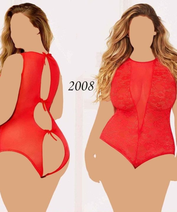 لباس خواب سکسی سایز بزرگ-لباس خواب فانتزی سایز بزرگ-لباس خواب تور قرمز-2088پشت باز-open crotch sexy lace lingerie