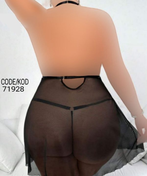 لباس خواب سکسی سایز بزرگ-لباس خواب فانتزی تور سایز بزرگ-لیاس خواب سایز بزرگ زنانه دنیرا-71928-sexy sheer lingerie