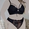 ست سوتین و شورت سایز بزرگ-شورت و سوتین سایز بزرگ-لباس زیر زنانه توری سایز بزرگ-لباس خواب سایز بزرگ-71975-sexy lace black lingerie