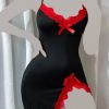 لباس خواب سایز بزرگ-لباس خواب فانتزی سایز بزرگ-لباس تور مشکی-لباس خواب دنیرا-71994-sexy lace lingerie