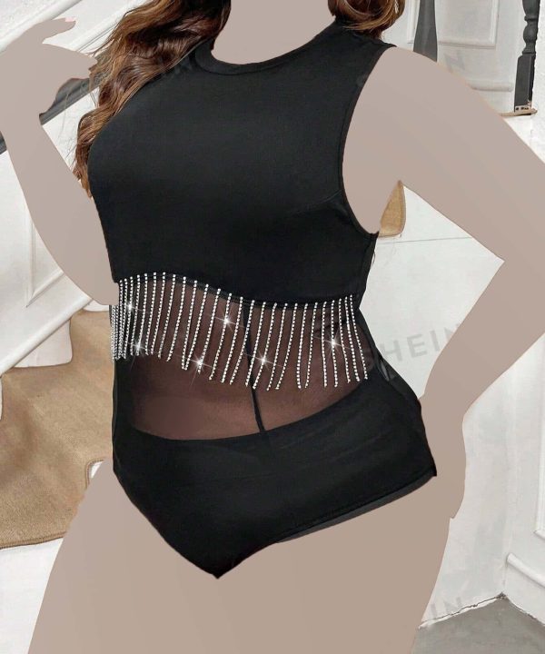 بادی مهمونی سایز بزرگ-بادی مجلسی-لباس جشن-لباس زنانه سایز بزرگ دنیرا-72011-sexy body lace sheer women dress