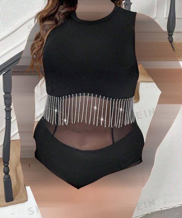بادی مهمونی سایز بزرگ-بادی مجلسی-لباس جشن-لباس زنانه سایز بزرگ دنیرا-72011-sexy body lace sheer women dress