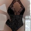 بادی مخمل سایز بزرگ-لباس خواب سایز بزرگ-لباس زنانه دنیرا-لباس خواب فانتزی-1140-sexy black body llingerie women