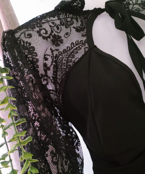 لباس خواب سایز بزرگ-بادی سایز بزرگ-لباس فانتزی بیگ سایز-لباس زنانه تور-sexy black lace body lingerie dress women-دنیرا