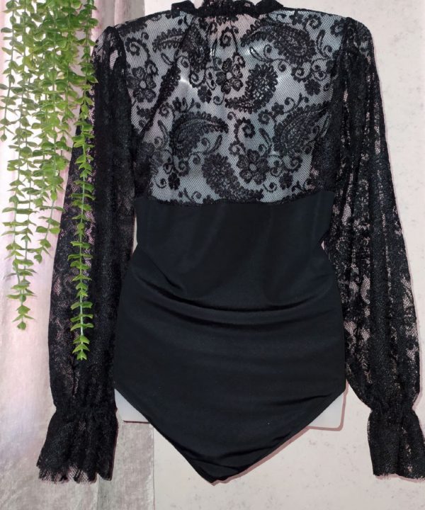 لباس خواب سایز بزرگ-بادی سایز بزرگ-لباس فانتزی بیگ سایز-لباس زنانه تور-sexy black lace body lingerie dress women-دنیرا
