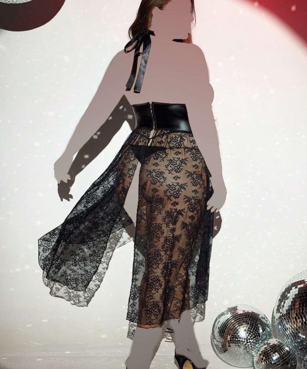 لباس خواب سایز بزرگ-لباس خواب تور-لباس خواب فانتزی-لباس زنانه دنیرا-72057-sexy sheer lace black pattern lingerie women