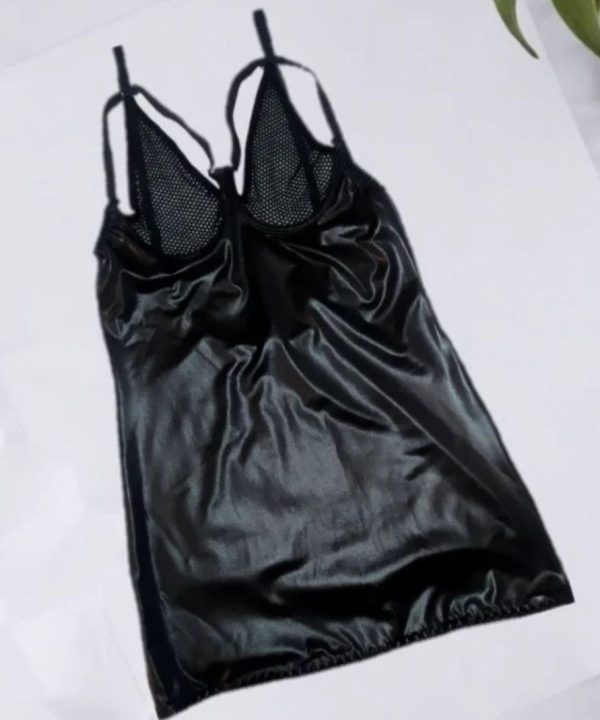 لباس خواب سایز بزرگ-لباس خواب چرم بیگ سایز-لباس سایز بزرگ زنانه-71711-Sexy leather harness lingerie women