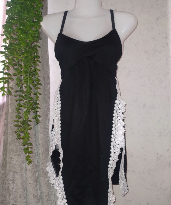 لباس خواب نخی سایز بزرگ-لباس خواب سایز بزرگ-لباس تو خونه ای-لباس زنانه نخی-sexy black dress women