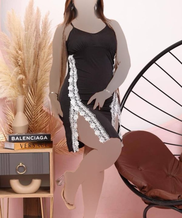 لباس خواب نخی سایز بزرگ-لباس خواب سایز بزرگ-لباس تو خونه ای-لباس زنانه نخی-sexy black dress women
