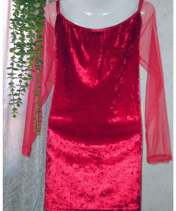 پیراهن زنانه سایز بزرگ-پیراهن ممخمل-پیراهن زنانه بلند-لباس دنیرا-sexy red dress women