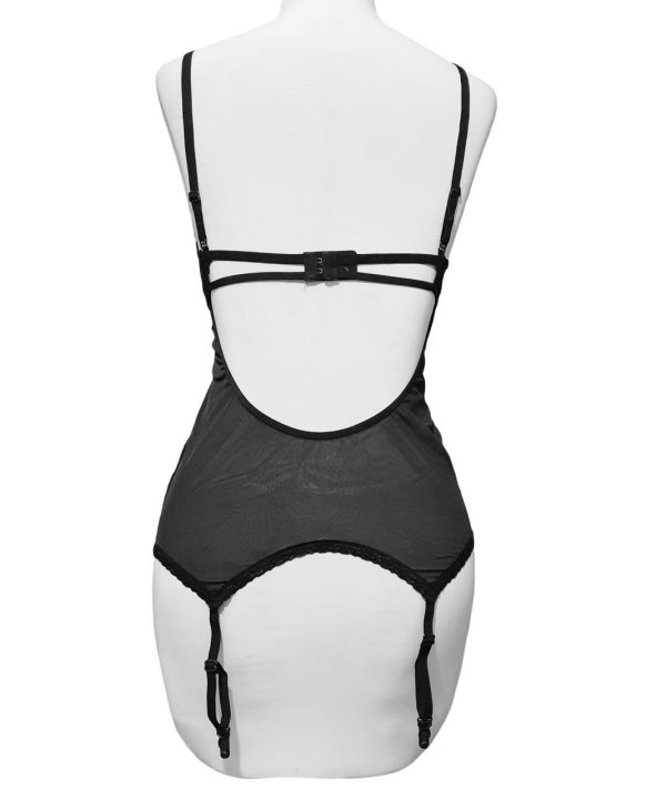 لباس خواب سایز بزرگ-لباس خواب بیگ سایز-لباس خواب فانتزی-لباس زنانه دنیرا-2040-sexy black lace lingerie