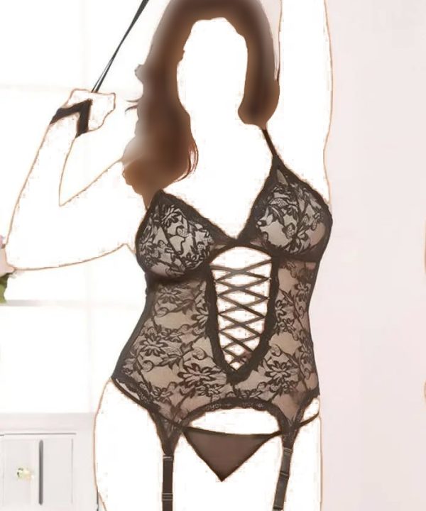 لباس خواب سایز بزرگ-لباس خواب بیگ سایز-لباس خواب فانتزی-لباس زنانه دنیرا-2040-sexy black lace lingerie