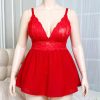 لباس خواب سایز بزرگ-لباسخواب بیگ سایز-لباس سکسی قرمز-لباسخواب دنیرا-sexy red lace lingerie open back open crotch-crotchless lingerie