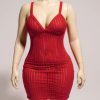 لباس خواب شب-لباسخواب سایز بزرگ-لباسخواب زنانه دنیرا-لباسخواب قرمز-1201-sexy lace red lingerie women