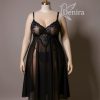 لباس خواب بلند-لباس خواب سایز بزرگ-لباسخواب تور-لباس خواب دنیرا-sexy black lace chiffon lingerie women