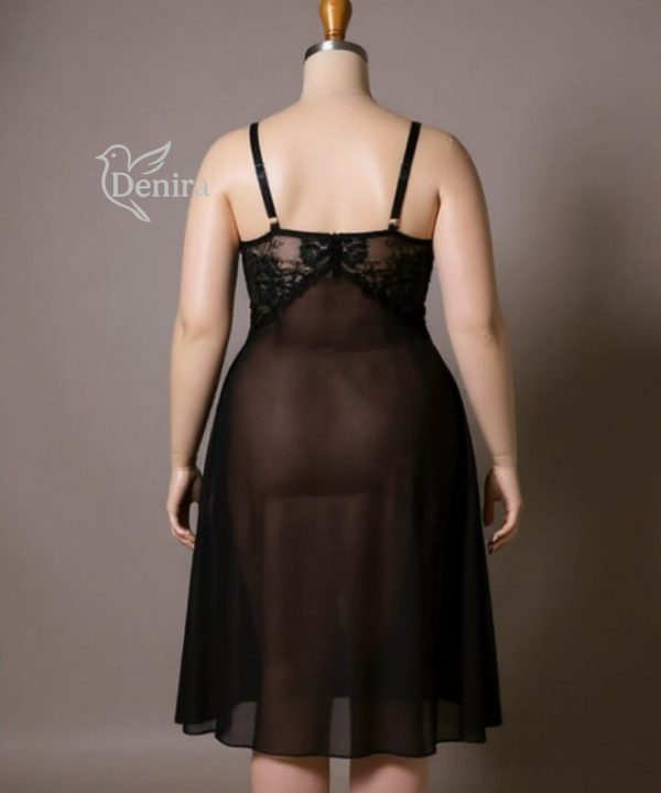 لباس خواب بلند-لباس خواب سایز بزرگ-لباسخواب تور-لباس خواب دنیرا-sexy black lace chiffon lingerie women