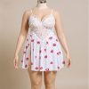 لباس خواب سایز بزرگ-لباسخواب فانتزی-لباسخواب زنانه دنیرا-81350-sexy lace white lingerie women