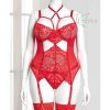 لباس خواب فانتزی سایز بزرگ-لباسخواب ترک-لباسخواب زنانه دنیرا-sexy red lace lingerie women
