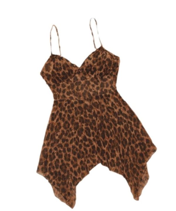 لباس خواب پلنگی-لباسخواب حریر-لباسخواب سایز بزرگ-لباسخواب تور-81496- sexy leopard lingerie women