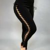 لگ بند دار سایز بزرگ-لگ سایز بزرگ-لگ فانتزی-لگ مجلسی-81558-plus-size legging black