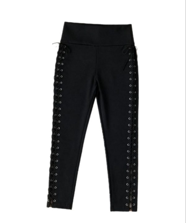 لگ بند دار سایز بزرگ-لگ سایز بزرگ-لگ فانتزی-لگ مجلسی-81558-plus-size legging black