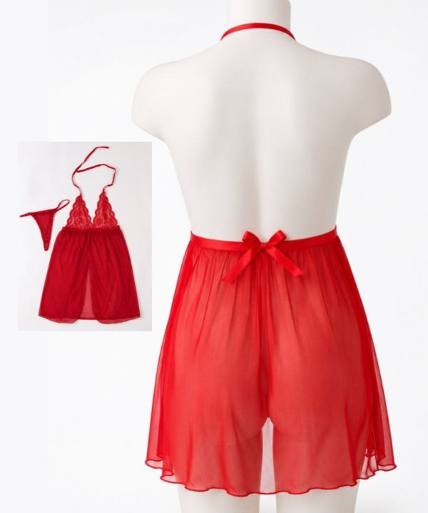 لباس خواب قرمز جلو باز-لباسخواب تور-لباسخواب جلوباز-لباسخواب فانتزی-sexy red lingerie women