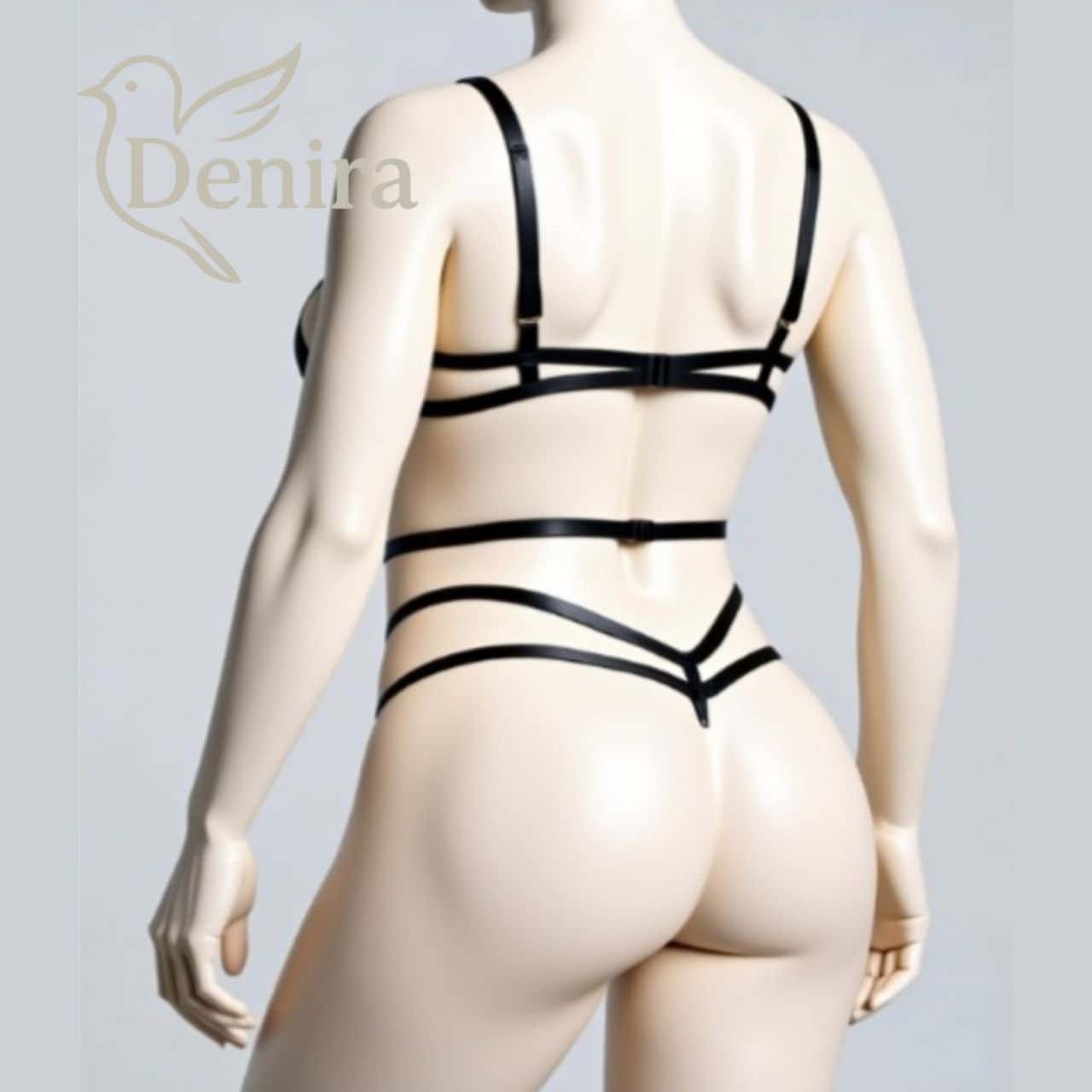 بادی فانتزی فاق باز گیپور مدل افسون-لباسخواب سکسی-لباسخواب زنانه-لباسخواب فانتزی-sexy black lace lingerie women