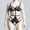 بادی فانتزی فاق باز گیپور مدل افسون-لباسخواب سکسی-لباسخواب زنانه-لباسخواب فانتزی-sexy black lace lingerie women