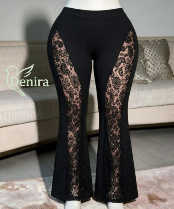 شلوار مهمونی سایز بزرگ-شلوار زنانه سایز بزرگ-شلوار مجلسی زنانه-black lace trousers women