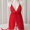 لباس خواب قرمز جلو باز-لباسخواب تور-لباسخواب جلوباز-لباسخواب فانتزی-sexy red lingerie women