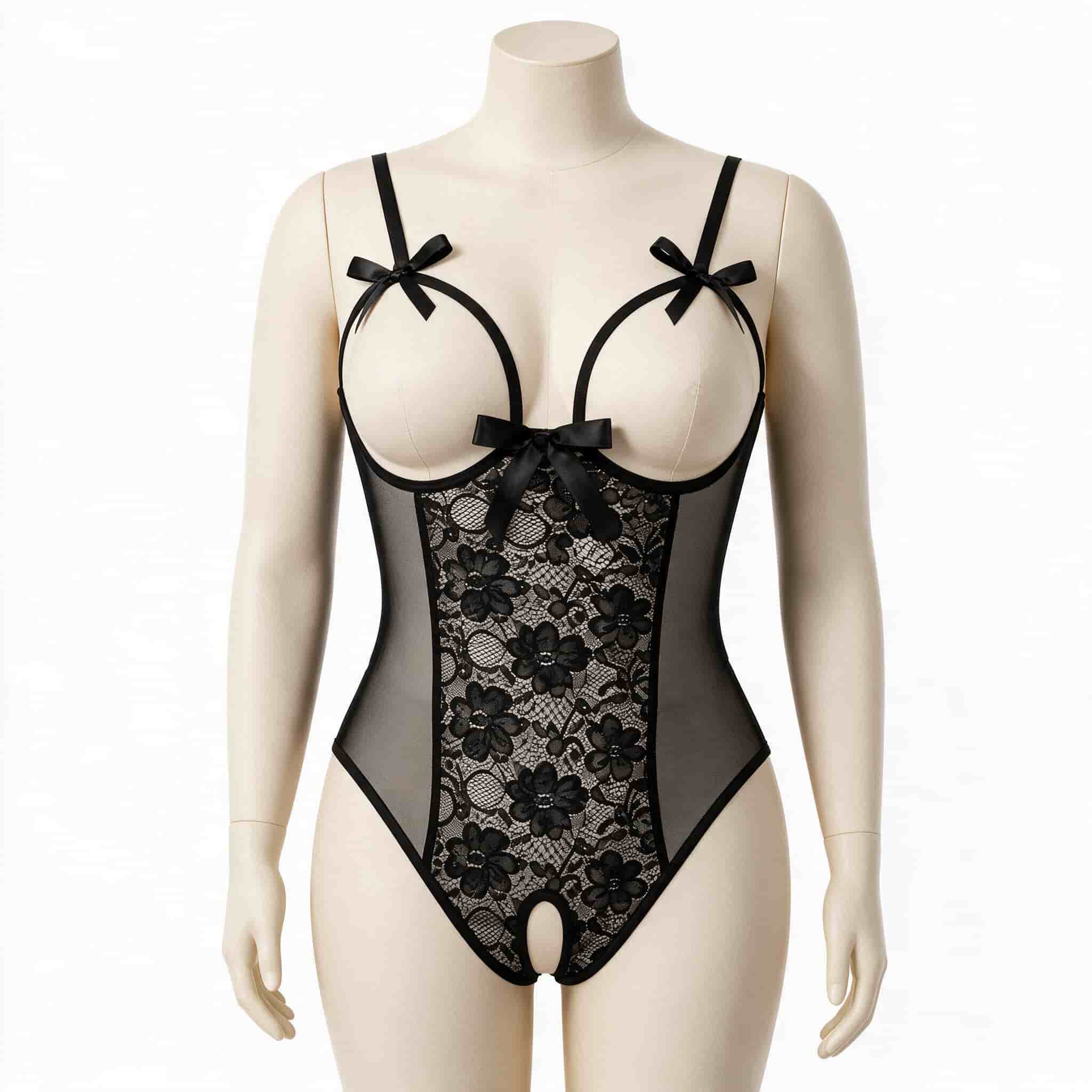 sexy lace red lingerie women couples and open crotch-بادی سکسی- لباسخواب تور باز-بادی فانتزی فاق باز و سینه باز